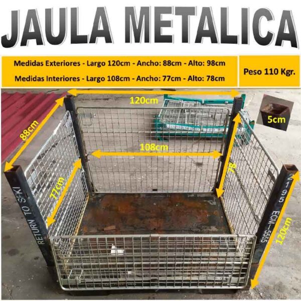 JAULA METALICA 120x88x98cm (110)